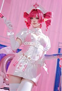 Muse Dash Nocturne Bloodheir Buro Cosplay Costume Nurse Dress Crop Top with Wings