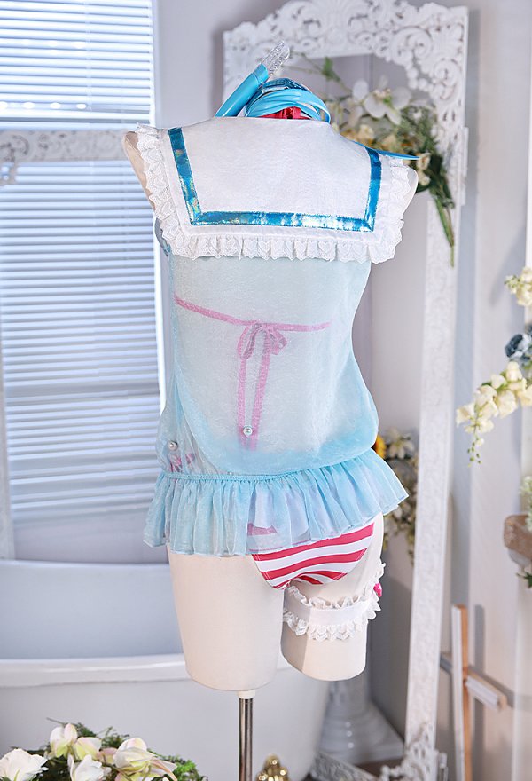 Muse Dash Diver Buro Skin Cosplay Costume Bra and Panty with Cover-up and Accessories