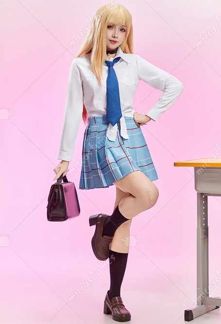 My Dress Up Dear Marin Cosplay JK Uniform Hemd Rock mit Strümpfen Krawatte