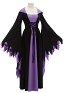 Maleficent Cosplay Costume Black & Purple Wide-sleeved Dress Halloween Dress