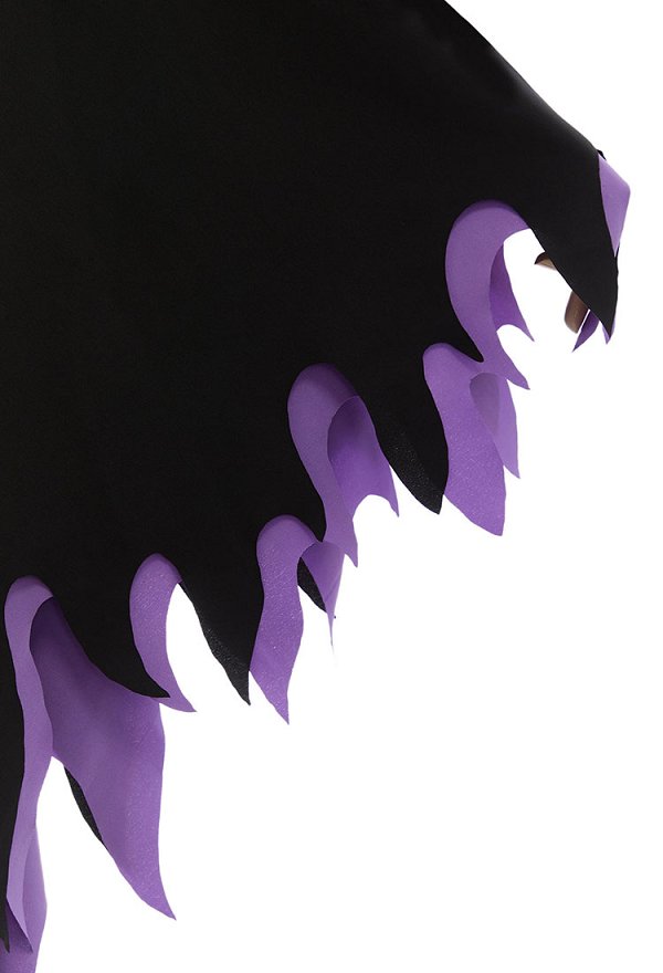 Maleficent Cosplay Costume Black & Purple Wide-sleeved Dress Halloween Dress