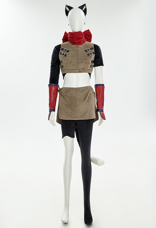 Gloutons et Dragons Izutsumi Costume de Cosplay Haut court et gilet assortis avec un tablier et un pantalon