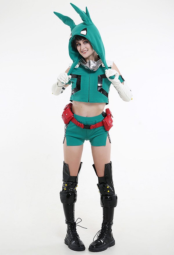 My Hero Academia Costume de Cosplay Midoriya Izuku Deku Version Féminine