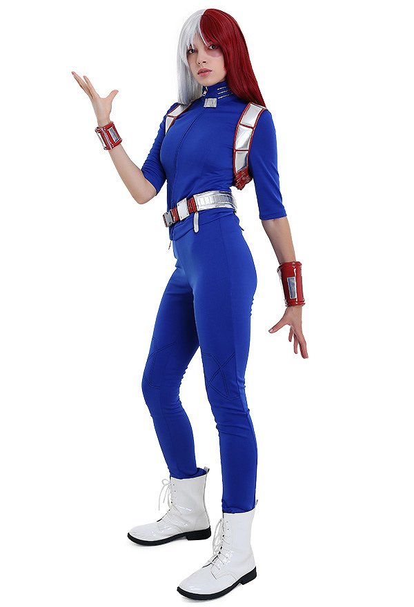 Boku no Hero MHA Shoto Todoroki Female Hero Costume Cosplay Costume Uniform Boku no Hero MHA Shoto Todoroki Female Hero Costume Cosplay Costume Uniform