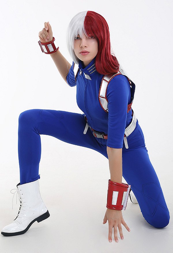 Boku no Hero MHA Shoto Todoroki Female Hero Costume Cosplay Costume Uniform Boku no Hero MHA Shoto Todoroki Female Hero Costume Cosplay Costume Uniform