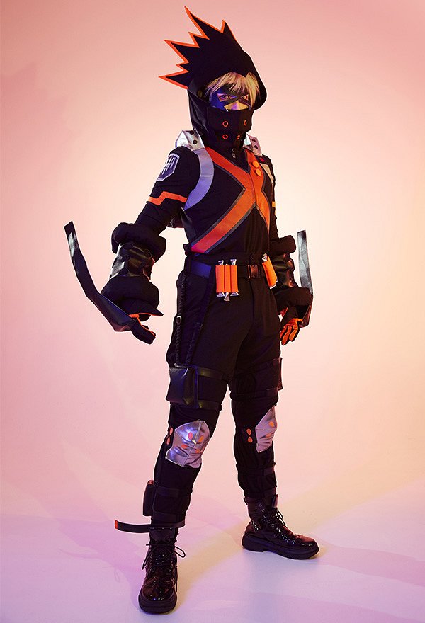 MHA Costume de Cosplay Bakugou Vêtements de Combat Set Complet