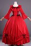 May I Ask for One Final Thing Scarlet Cosplay Vestido de noche rojo con lazo y pendientes