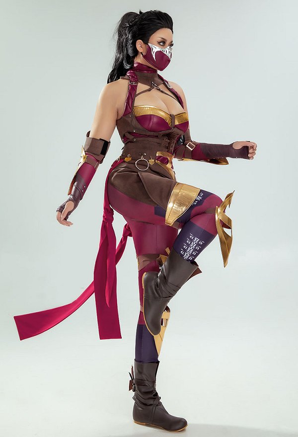 Mileena Cosplay Costume una Blusa de Tiras y Pantalones Largoscon Guantes y un Chaleco Mileena Cosplay Costume una Blusa de Tiras y Pantalones Largoscon Guantes y un Chaleco