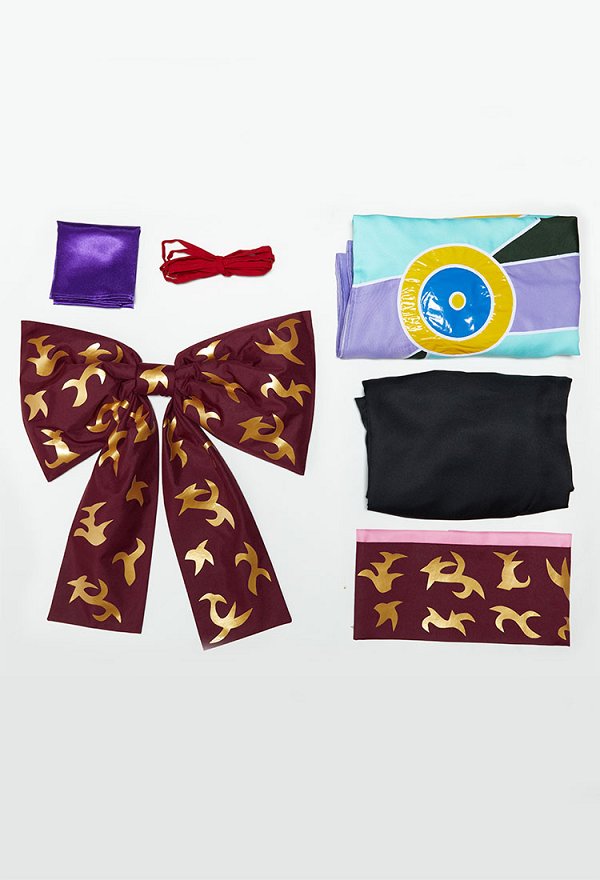Mononoke Medicine Seller Kusuriuri Cosplay Costume Kimono Coat and Cropped Pants with Obi Belt