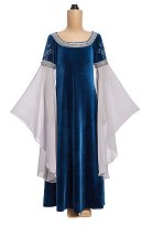 Vestido medieval renacentista de niña Falda larga de terciopelo vintage Vestido medieval renacentista de niña Falda larga de terciopelo vintage