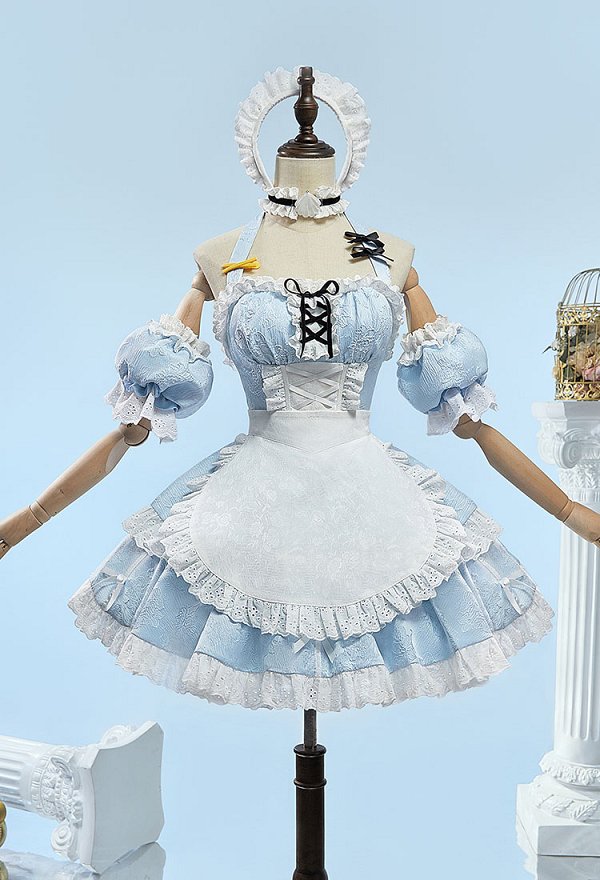 Mermaid Melody Pichi Pichi Pitch Hanon Hosho Cosplay Kostüm Dienstmädchen Kawaii Kleid mit Schürzen Arm Mermaid Melody Pichi Pichi Pitch Hanon Hosho Cosplay Kostüm Dienstmädchen Kawaii Kleid mit Schürzen Arm