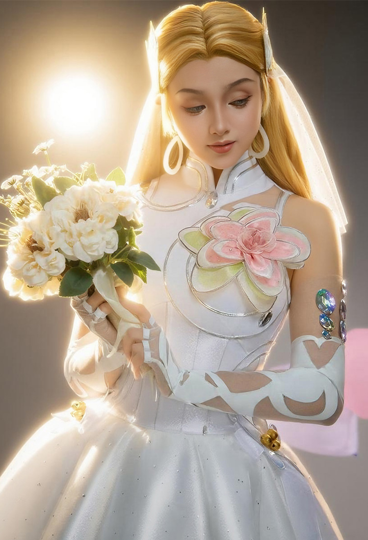 Marvel Rivals Invisible Girl disfraces de cosplay Vestido con velo y polainas