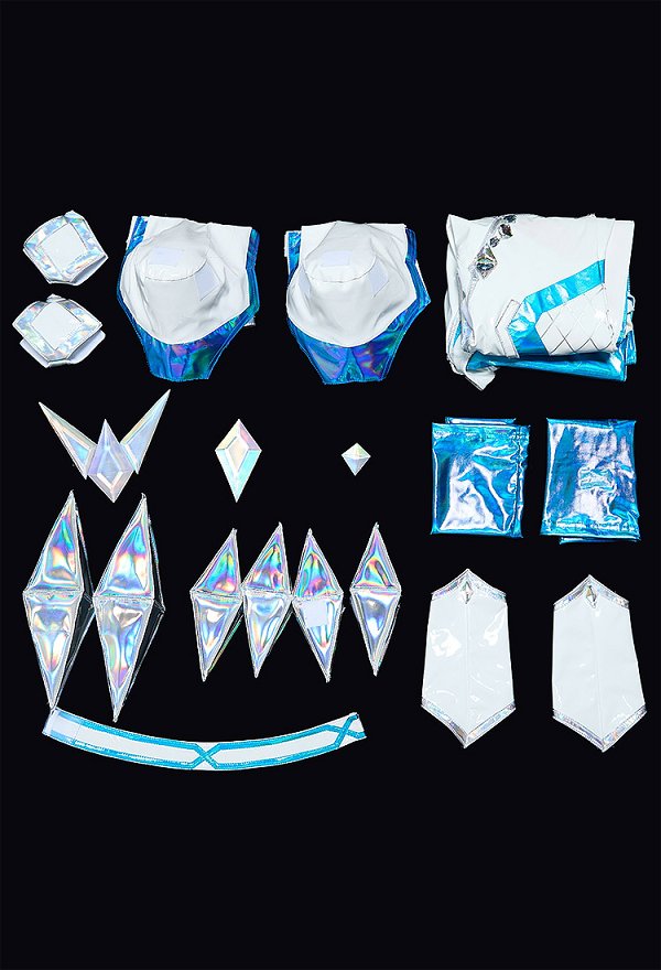 Marvel Rivals White Queen Disfraz de Cosplay Mono con hombreras y manguitos para las manos Marvel Rivals White Queen Disfraz de Cosplay Mono con hombreras y manguitos para las manos