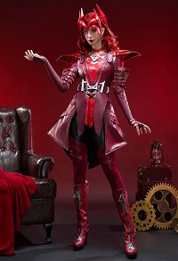 Rival Girl Witch Cosplay Costume Haut et pantalon avec épaulières et collier ras-du-cou