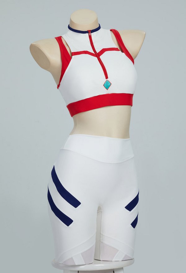 Asuka Derivative Mechanisch Gestreiftes Yoga Kleidung Sportbekleidung Hoch Taillen Leggings Jacke