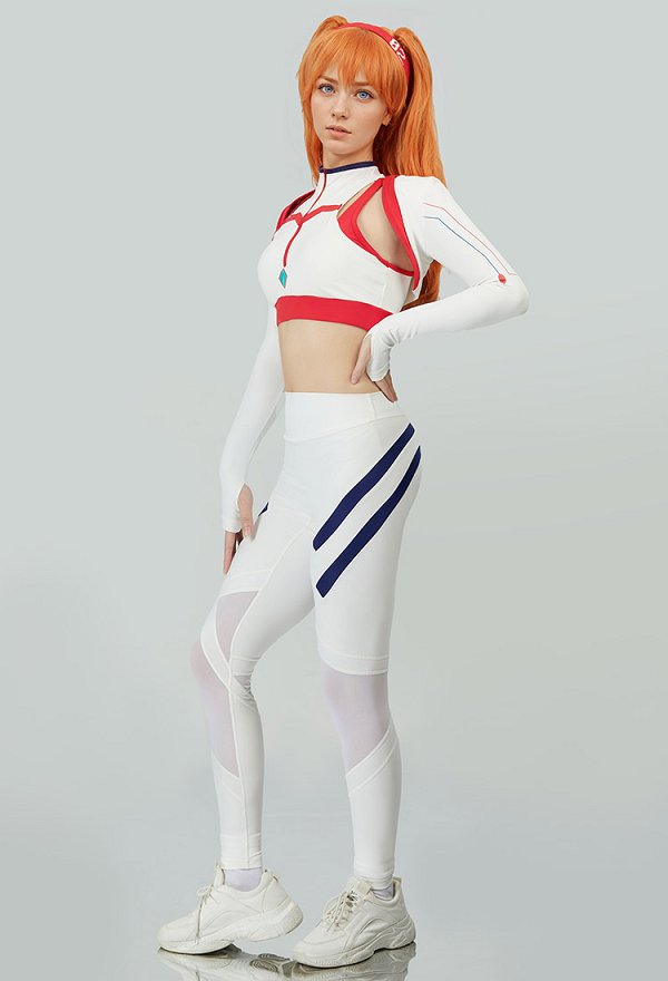 Asuka Derivative Mechanisch Gestreiftes Yoga Kleidung Sportbekleidung Hoch Taillen Leggings Jacke