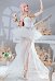 Vocal Luka CV03 Costume de cosplay Robe blanche et ceinture assortie avec brassard et décoration de casque