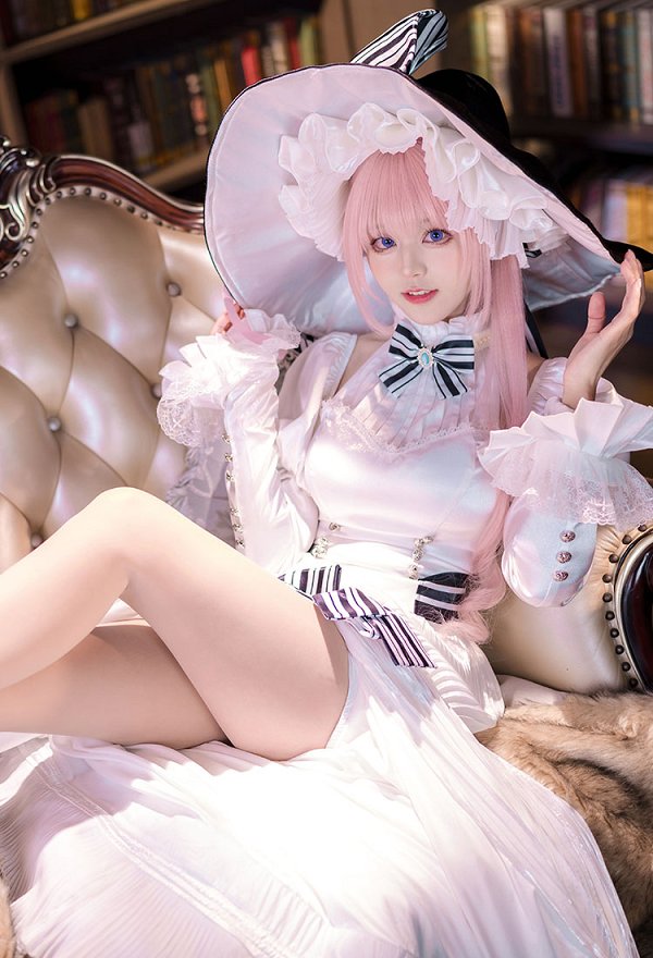 Vocal Luka Cosplay Costume Symphony 2024 Dress with Hat and Hair Bowknot