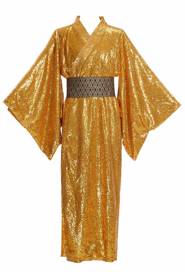 Ken Stage Outfit Bühnenoutfit Herrenkostüm Kimono mit Perücke und Gürtel