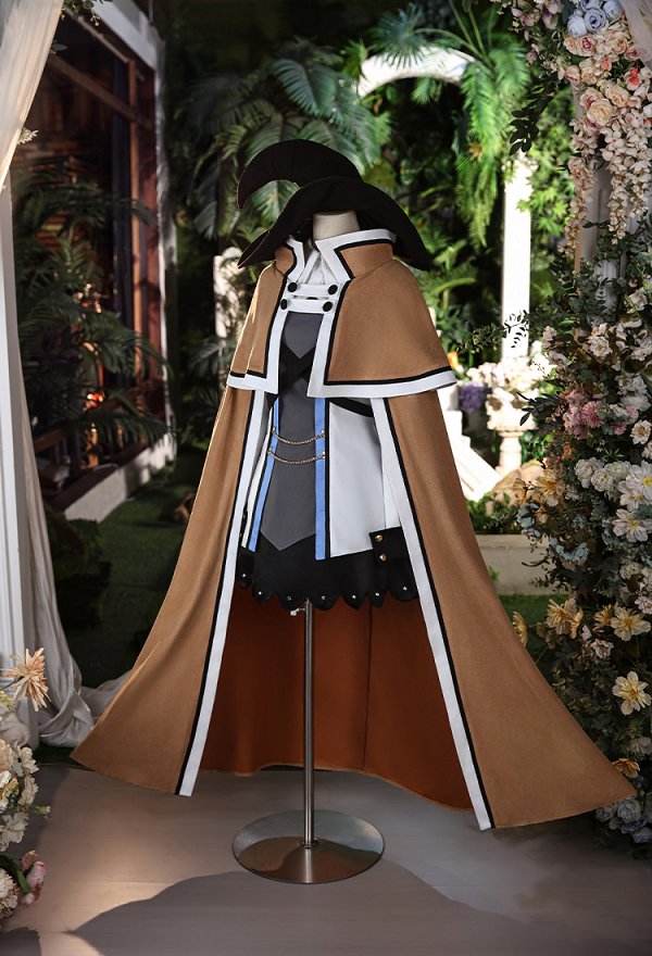 Upgraded Ver Jobless Reincarnation Mushoku Tensei Roxy Cosplay Costume Top and Skirt with Shawl and Cape