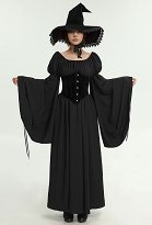 Disfraz de Cosplay Vestidos Medievales de Estilo Vestidos de Manga Ancha y Túnicas de Brujas con Cuello Redondo Disfraz de Cosplay Vestidos Medievales de Estilo Vestidos de Manga Ancha y Túnicas de Brujas con Cuello Redondo