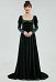 Robe Renaissance médiévale Robe longue en velours vert