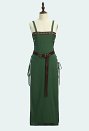 Delantal verde estilo vikingo vintage medieval con cinturón