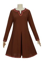 Costume médiéval Robe brune de style viking Costume médiéval Robe brune de style viking