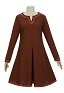 Medieval Vintage Viking Style Long Sleeve Dress Renaissance Underdress Brown Short Dress