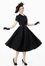 Medieval 1950s Vintage Style Grey Dress Cocktail Dress with Belt