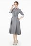 Medieval Retro Style Vintage Mrs Maisel 1950s Dress Cocktail Dress with Bow Tie and Belt