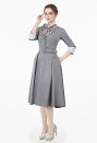Medieval Retro Style Vintage Mrs Maisel 1950s Dress Cocktail Dress with Bow Tie and Belt