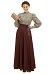 Costume Renaissance médiévale Costume victorien Ensemble chemise jupe édouardienne avec ornements de taille