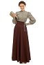 Traje Renacimiento Medieval Traje Victoriano Conjunto Falda Camisa Edwardian con Adornos en la Cintura
