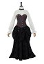 Traje Medieval Steampunk Vintage Victorian Blusa Falda con Corsé y Corbata