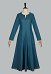 Medieval Retro Viking Blue Dress Renaissance Clothing Palace Style Lining Dress
