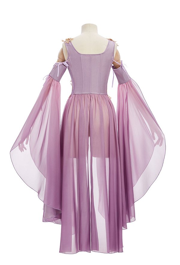 Mittelalterliches Renaissance Elf Kostüm Elfenstil lila Farbverlaufskleid Ärmeln Mittelalterliches Renaissance Elf Kostüm Elfenstil lila Farbverlaufskleid Ärmeln