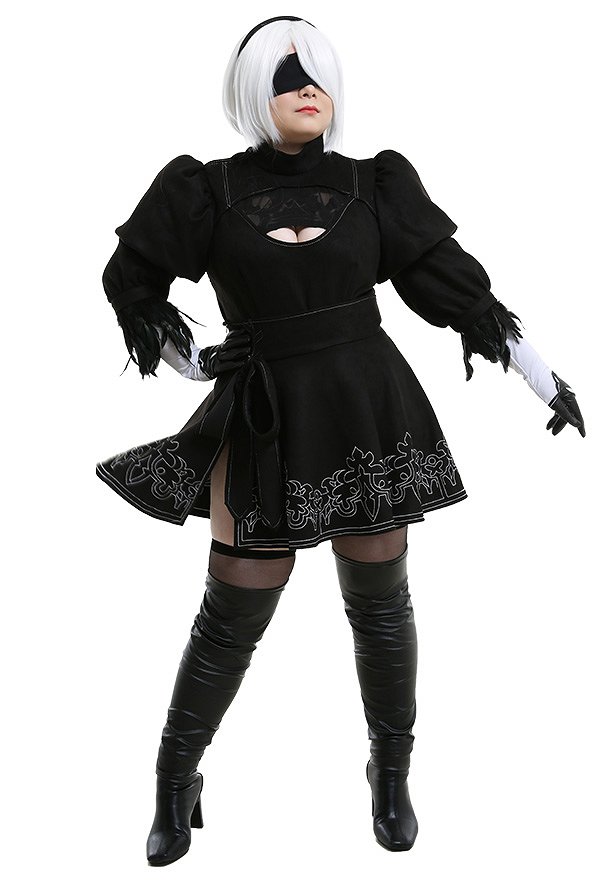 NieR:Automata 2B コスプレ衣装 大きいサイズ XL 男性着用可 Plus Size 2B Cosplay - Nr Automata Costume | Dress for Sale