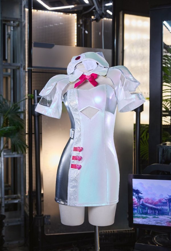 NARAKA BLADEPOINT Valda Cui Curación Vestido de Disfraz Cosplay de Piel Ligera con Sombrero y Corbata