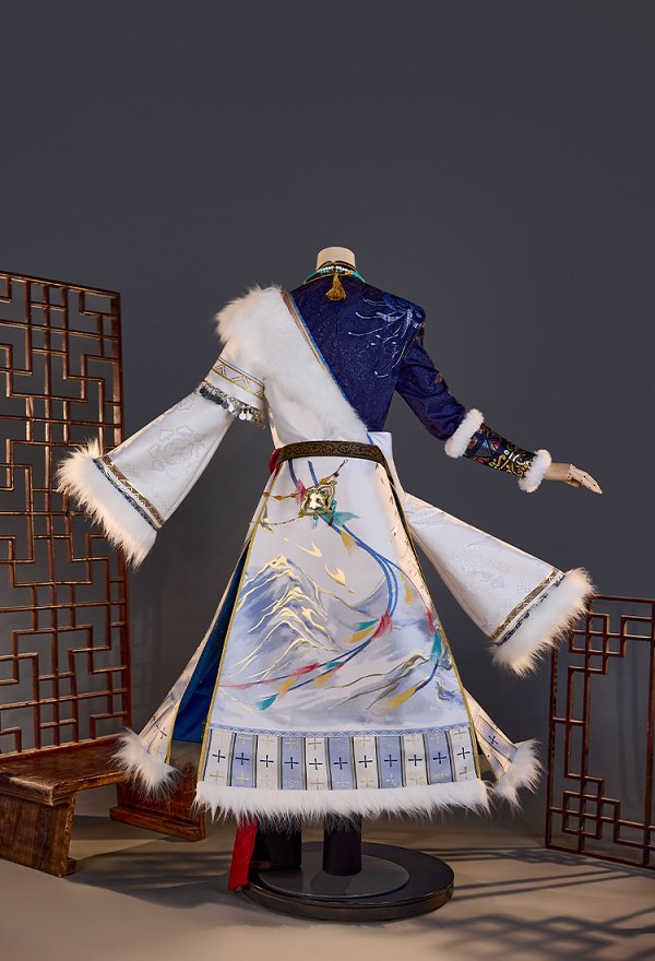 NARAKA: BLADEPOINT Kylin Zhang Tibetan-Style Cosplay Costume Lining and Coat with Pants and Armguard