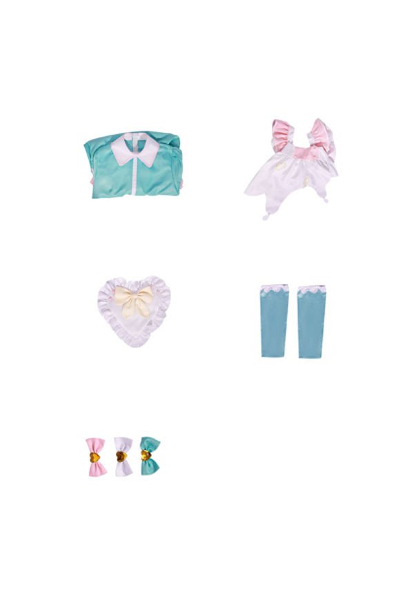 Costume de cosplay Ame Streamer Overload en tenue de soubrette avec tablier et chaussettes