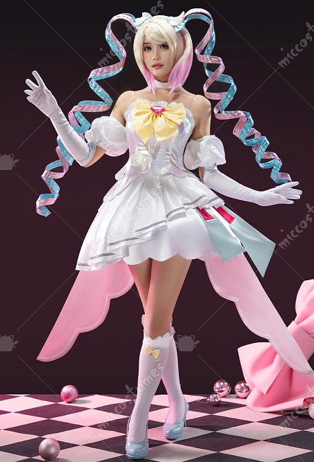 Tenue de scène KAngel pour cosplay haut et jupe avec chaussettes et manches