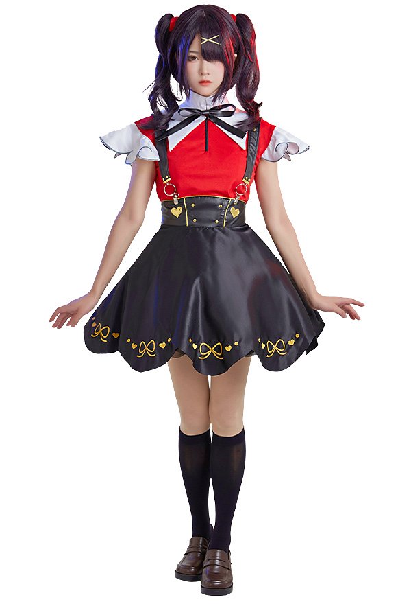 Needy Streamer Overload Costume de Cosplay Ame-Chan Top Jupe Set avec Chaussettes