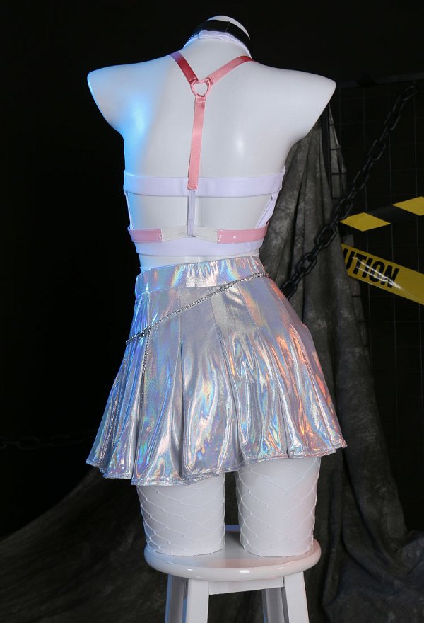 The Goddess of Victory: Nikke Viper Cosplay Costume Top and Skirt Set with Pink Coat The Goddess of Victory: Nikke Viper Cosplay Costume Top and Skirt Set with Pink Coat