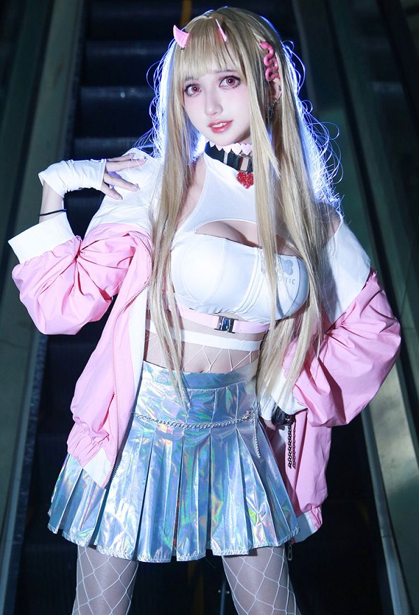The Goddess of Victory: Nikke Viper Cosplay Costume Top and Skirt Set with Pink Coat The Goddess of Victory: Nikke Viper Cosplay Costume Top and Skirt Set with Pink Coat