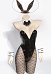 Diosa de la Victoria: Nikke Noir Cosplay Costume Body Negro Conejito Niña con Mangas Diadema