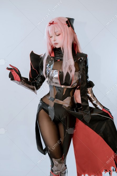 Goddess of Victory: Nikke Scarlet: Black Shadow Cosplay Kostüm Bodysuit Handschuhe mit Kopfschmuck Handgelenkschützern