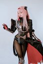 Goddess of Victory: Nikke Scarlet: Black Shadow Cosplay Costume Jumpsuit and Gloves with Head Accessory and Wrist Guards