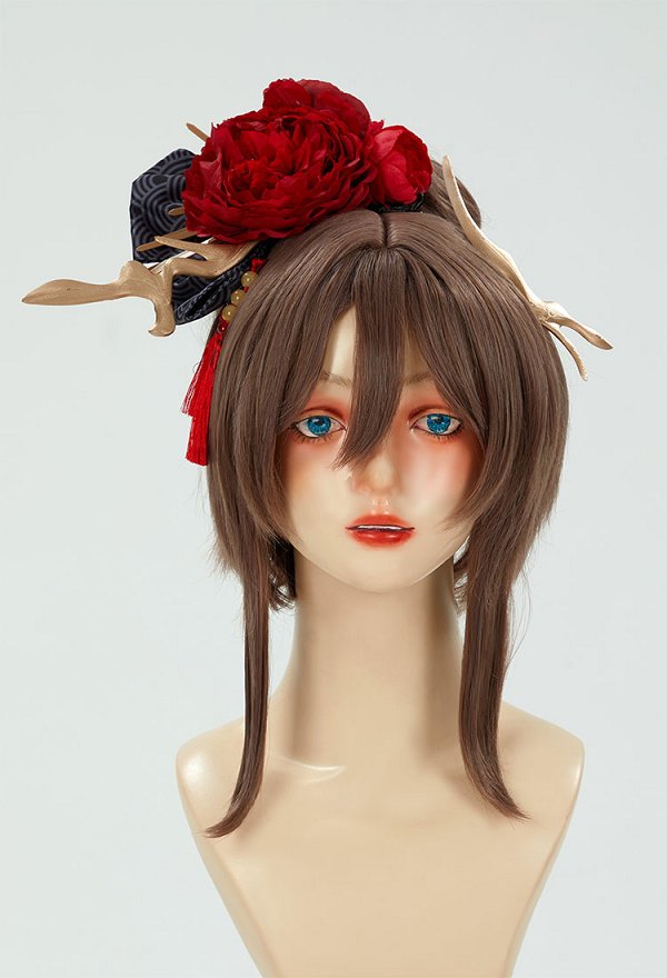 Goddess of Victory: Nikke Noir Cosplay Costume Kimono Top and Shorts with Waistband and Headpiece