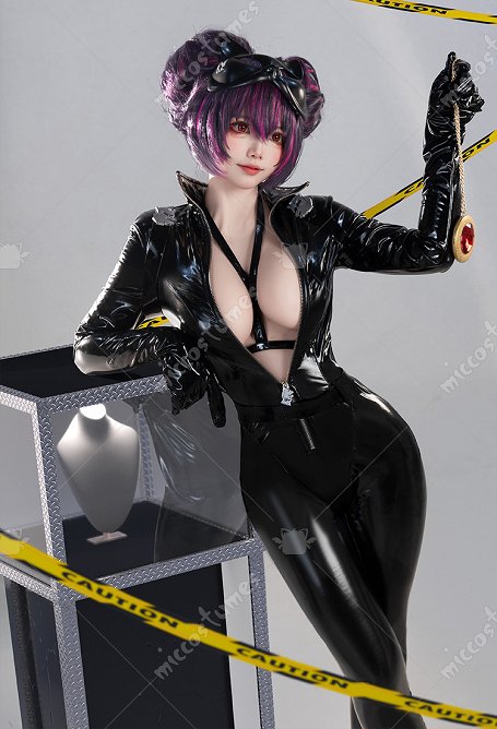 Goddess of Victory: Nikke Quency Cosplay Kostüm Overall mit Maske Gürtel